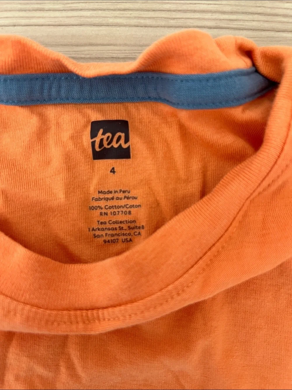Tea Collection Orange Long-Sleeve Dog Graphic Tee